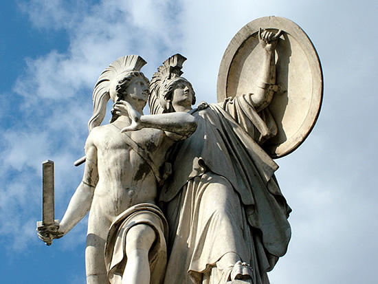 ベルリン王宮橋のディオメデスとアテナ