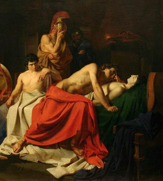パトロクロスの死を嘆くアキレウス