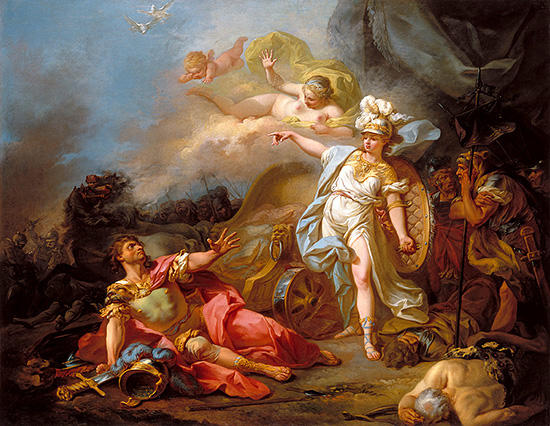 軍神アレスと戦略の神アテナ