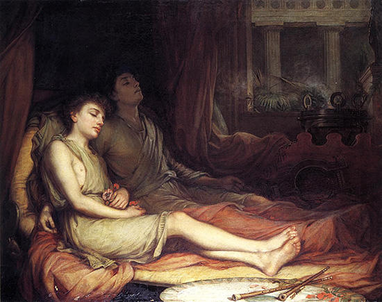 眠りの神ヒュプノスと死の神タナトス