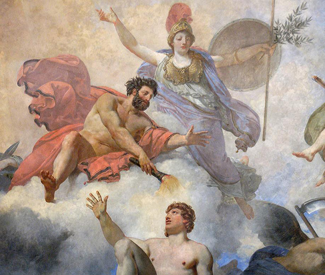 火を人間に与えるプロメテウス